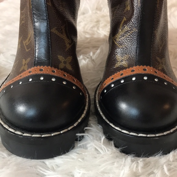 Louis Vuitton Calfskin Monogram Star Trail Ankle Boots - Picture 6 of 16
